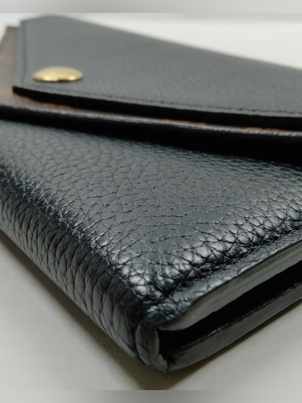 RARE 🌟 LOUIS VUITTON Double V Black/Monogram Wallet /Unbranded Chain - Picture 12 of 12